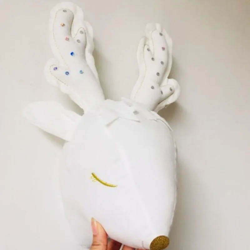 Милые настенные Подвески с головой оленя единорога слона мягкие животного