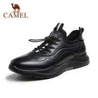 camel black genuine leather casual shoes for men 2021 new autumn fashion trendy brand pig skin sports mens shoes male sneakers