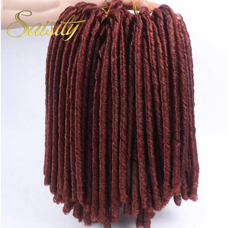 Saisity 14''faux locs вязание крючком волосы мягкие и легкие дреды синтетические косички для наращивания крючком волосы для наращивания 15 прядей/упаковка