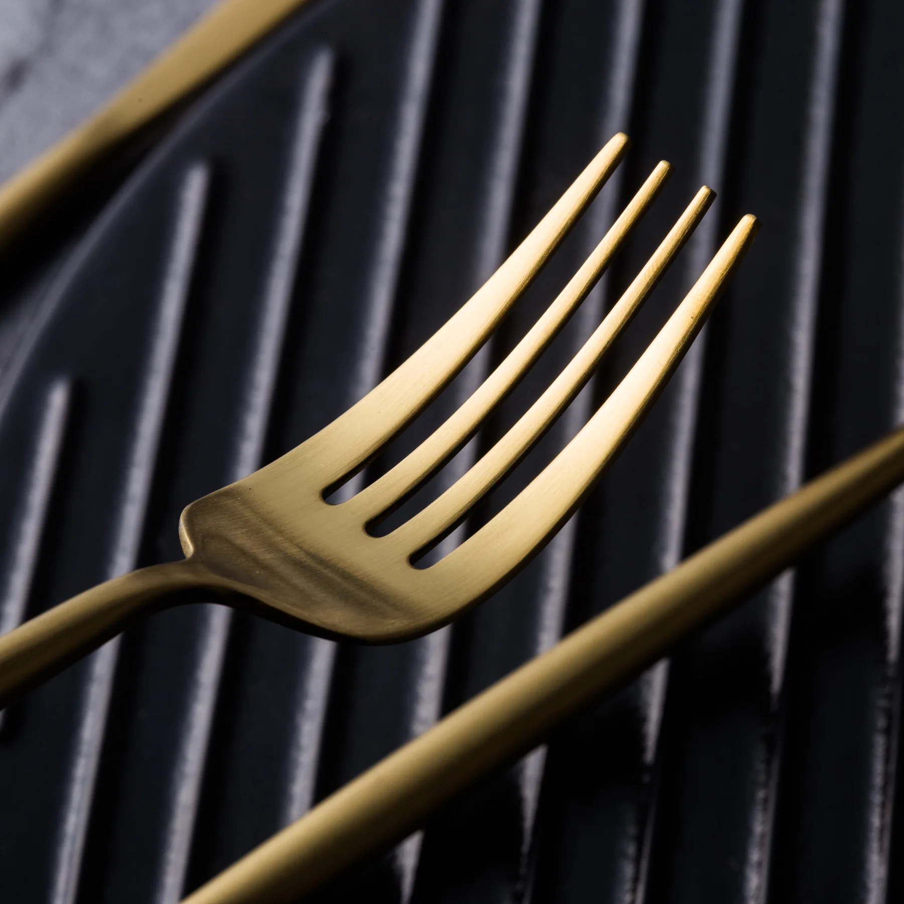 304 ложка из нержавеющей стали стиль Западная Посуда золотой нож для стейка и