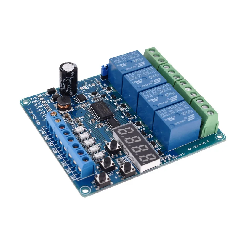 8-36V 4-channel Multifunction Time Delay Relay Board Module Optocoupler LED | Voltage Regulators/Stabilizers