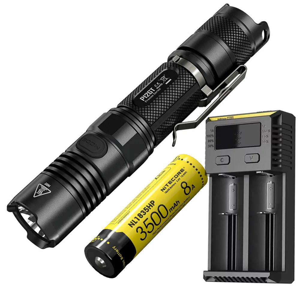 NITECORE P12GT тактический фонарь CREE XP-L HI V3 LED max 1000 люмен дальность луча 320 м ручной