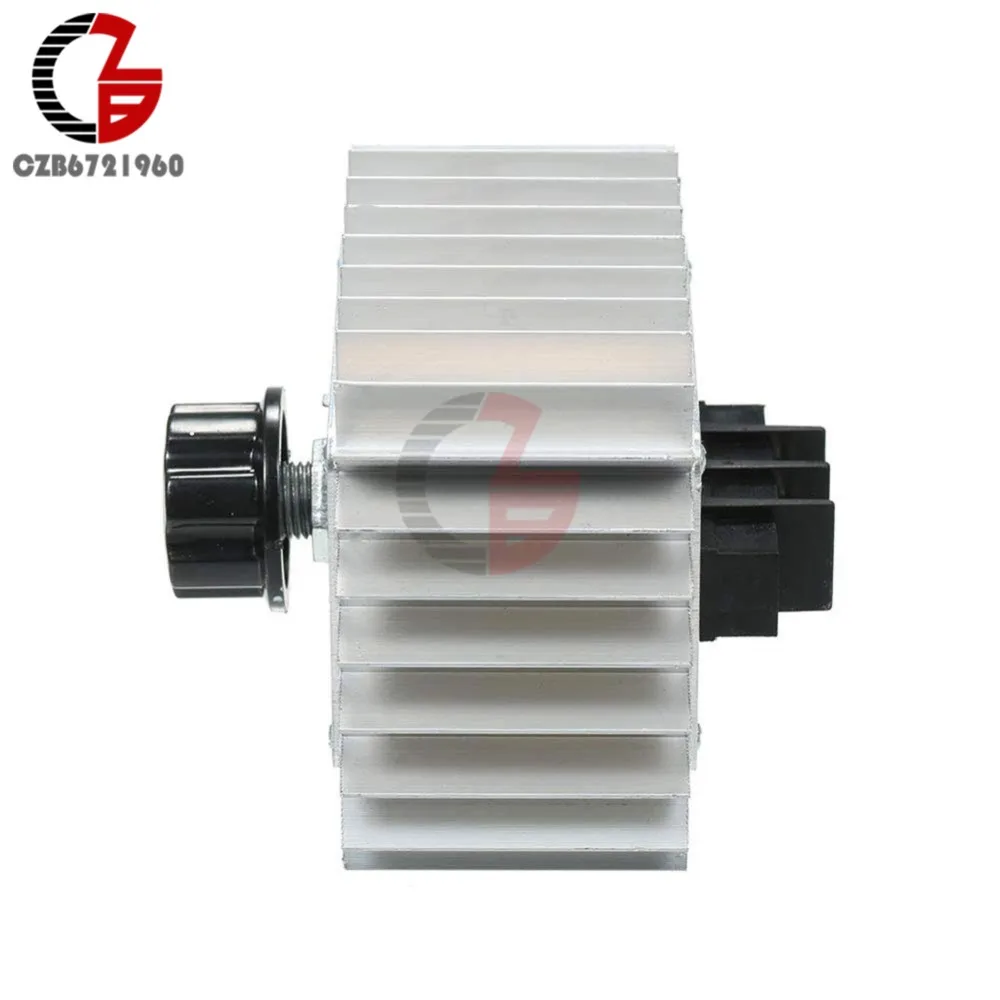 AC 220V 5000W высокой мощности SCR регулятор скорости двигателя регулятор напряжения электронный затемнение Attemperation терморегуляционный модуль