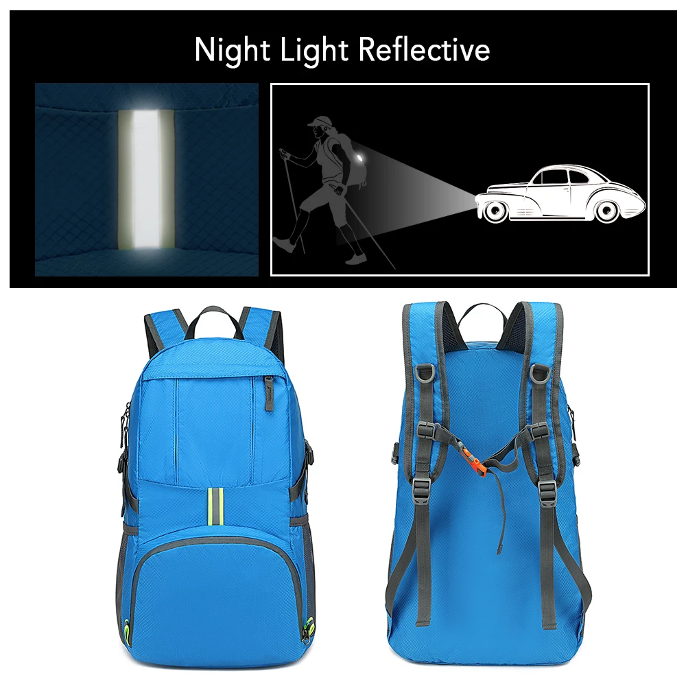 35л легкий складной рюкзак спортивная сумка водоотталкивающая Сумка для кемпинга