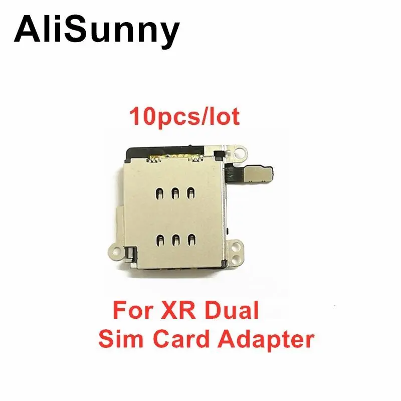 AliSunny 10 шт. Dual SIM Слот для карт памяти Разъем iPhone XR 11 внутренняя Card Reader адаптер