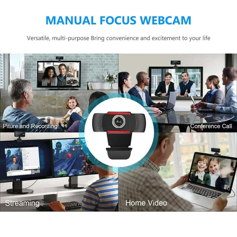 

Webcam 1080P 720P 480P Full HD Web Camera Built-in Microphone Rotatable USB Plug Web Cam For PC Computer Mac Laptop Desktop