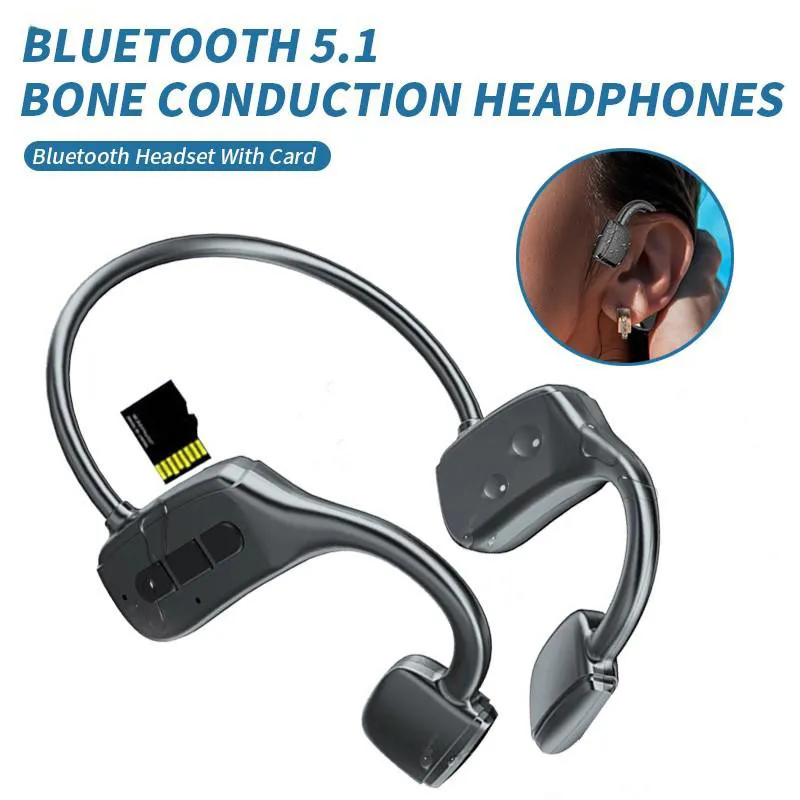 

G2 Sports Bluetooth Headset Bluetooth 5.1 Not In Ears Not Hurting Ears Ear-Mounted Stereo Card Pluggable Bluetooth Earphone