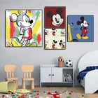 Catoon Аниме Микки и Минни Маус Утка плакаты Disney акварельная картина на холсте настенные художественные рисунки для гостиной домашний декор