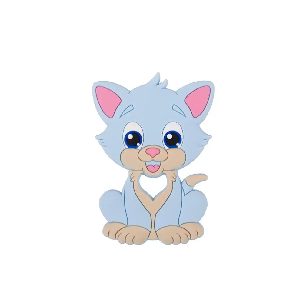 

Lemon Comeon Baby Teething Cartoon Cat Bear Sheep Silicone Teether Pendant DIY Penguin Necklace Accessories Infant Chew Toys