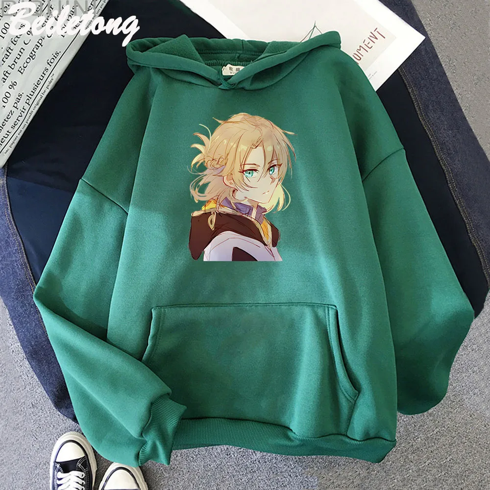 

Genshin Impact Anime Hoodie Unisex Loose Sweatshirt Men Streetwear Women Winter of Girls Albedo Handsome Print Daily Casual Wram