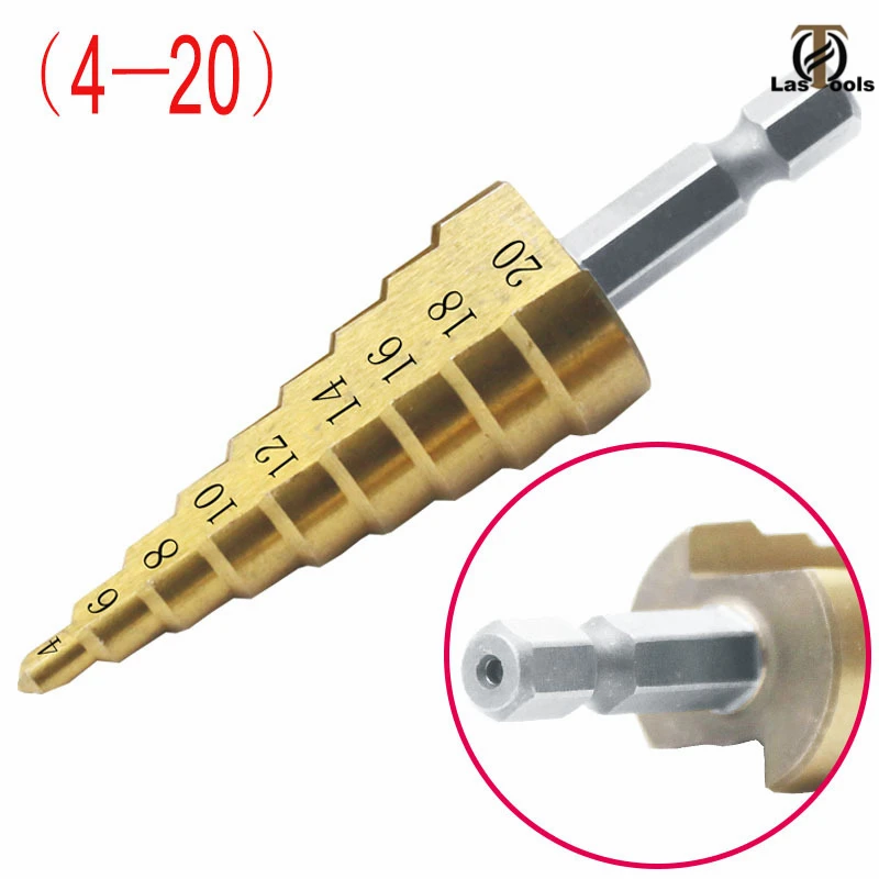 3 шт. шаговый конус HSS Коническое сверло набор дыра резак метрических на возраст