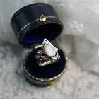 Модное винтажное большое лечебное кольцо с лунным камнем, Женское кольцо, изысканное ювелирное изделие для девушек, дамские подарки, ювелирные изделия в стиле панк