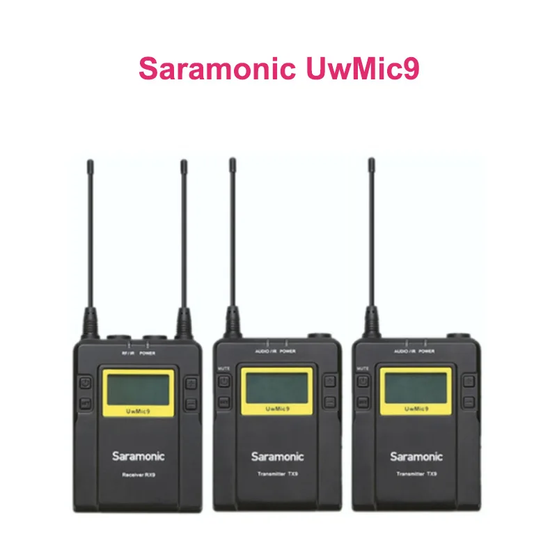 

Saramonic UwMic9 Wireless Microphone UHF Wireless Lavalier Microphone Video MIC for DSLR Canon Nikon Sony Camera Recording