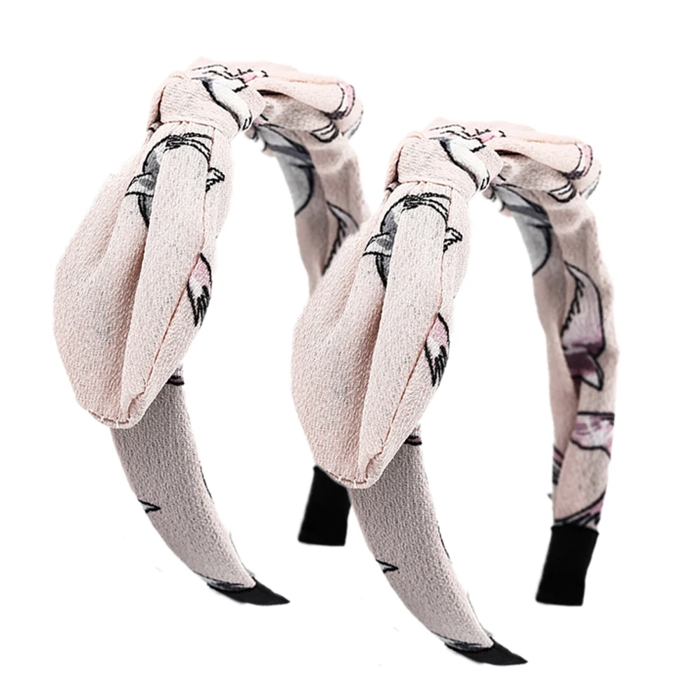 

2Pcs Kids Girls Dot Stripes Plaid Print Rabbit Ear Hair Hoop Headband Hairband Hair Accessories Bandanas