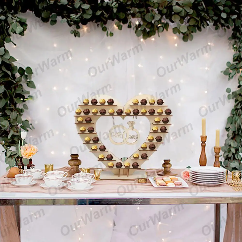 OurWarm Свадебная подставка для шоколада Mr & Mrs Chocolate Heart Tree витрина Центровая