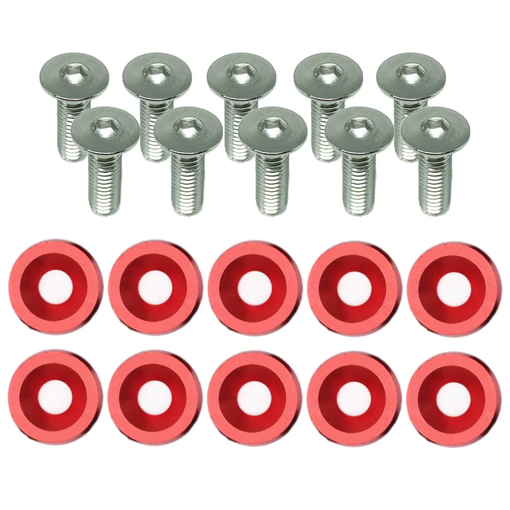 10 шт. ЧПУ Заготовка алюминиевое крыло шайба/болт двигатель отсек комплект для Honda