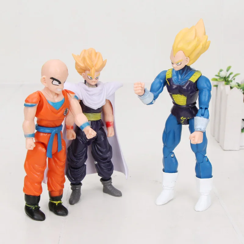 Новинка, 8 шт./лот, ПВХ Dragon Ball Z, подвижная Вегета, сын пикколо, Гохан Гоку, плавки, Фриза, кукла, фигурка, детская игрушка