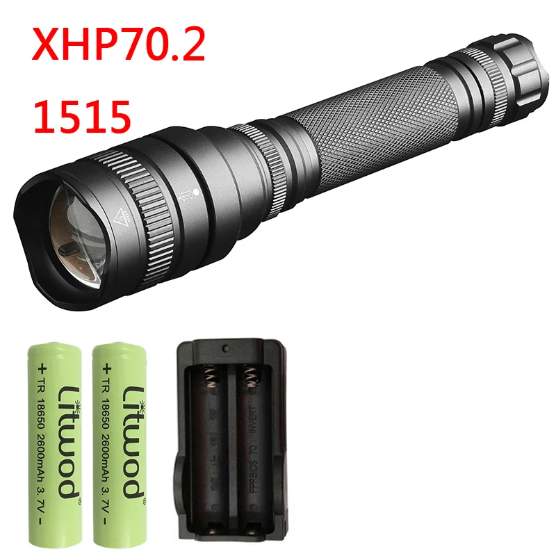 Option B Litwod Z25 5000лм CREE XHP70.2 32 Вт Мощный тактический светодиодный фонарик с увеличительным объективом 2 шт. 18650 аккумулятор - Испускаемый цвет: Option B