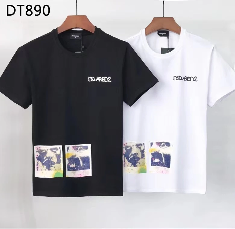 

Мужская футболка Dsquared2, с коротким рукавом и принтом, DT890, 2021