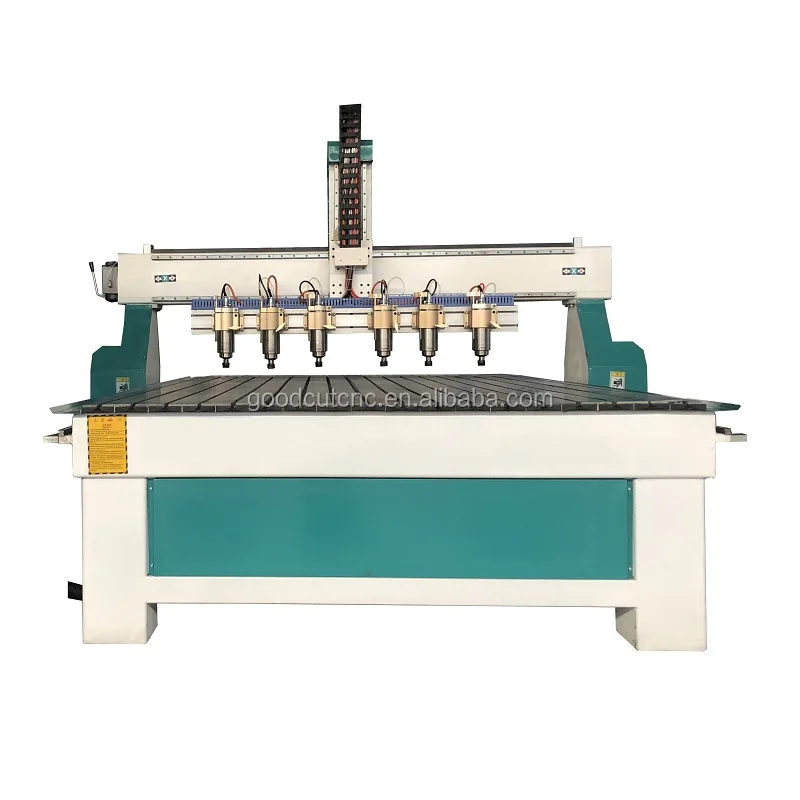 

6 heads 1325 cnc router wood carving machine with multi spindle