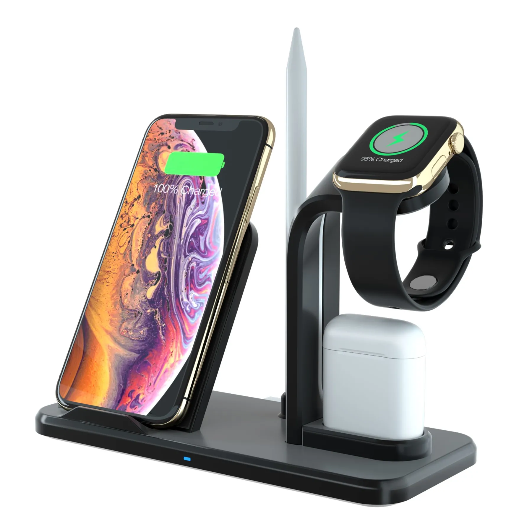 SZYSGSD 10 Вт Беспроводное зарядное устройство для iPhone X XS Max 8 Беспроводная зарядная площадка для Apple watch Быстрая зарядка для Samsang galaxy S9 s10