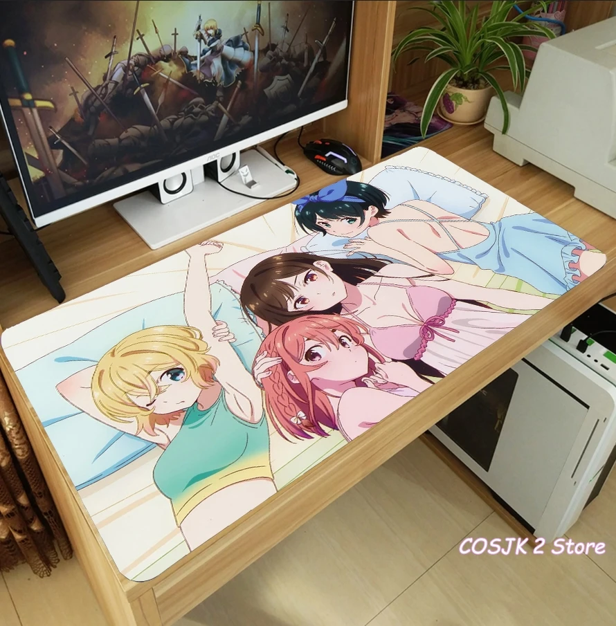 anime kanojo okarishima rent a girlfriend ichinose chizuru mouse pad thicken laptop gaming mice mat anti slip playmat xmas gift free global shipping