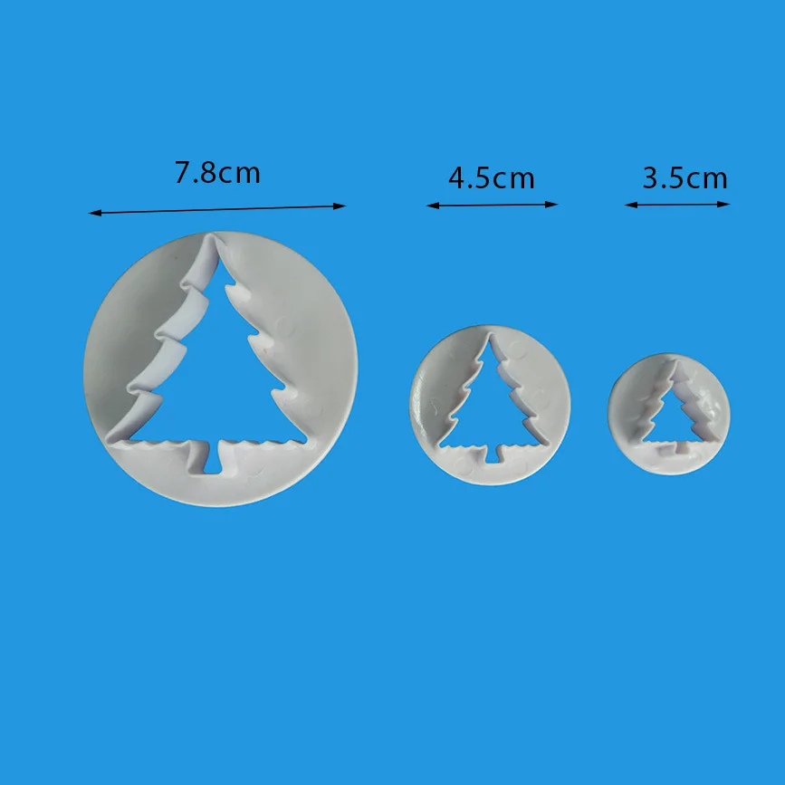 3 шт./компл. пластиковая Рождественская елка печенье резак для выпечки