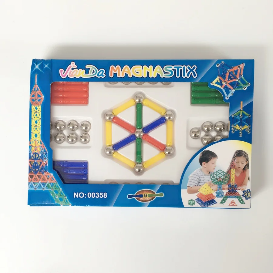 2019New 103 шт DIY дизайнер образование забавная игрушка магнит металлический шар Дети Магнитный строительный блок игрушки Строительная Игрушка аксессуары - Цвет: Красный