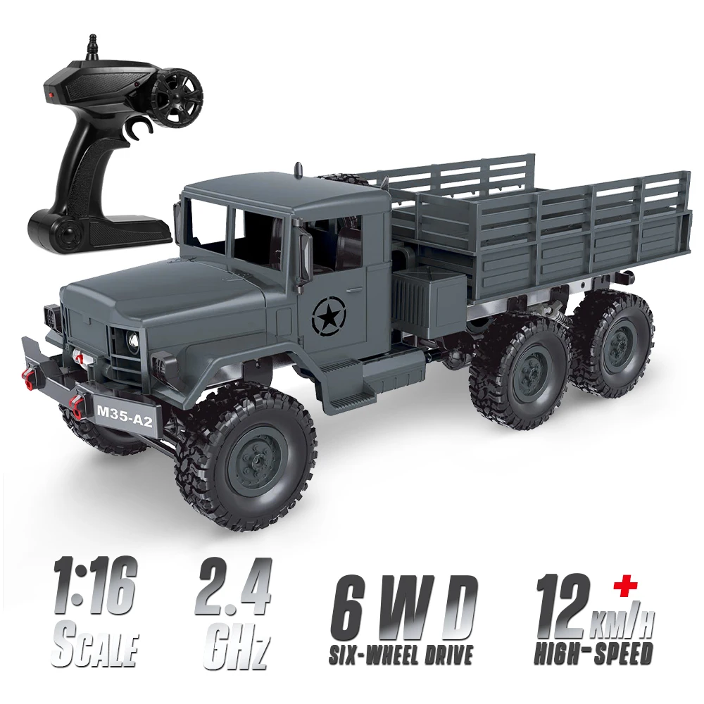 _ 1/16 военный грузовик 2 4G 6WD внедорожник RTR высокоскоростной Электрический