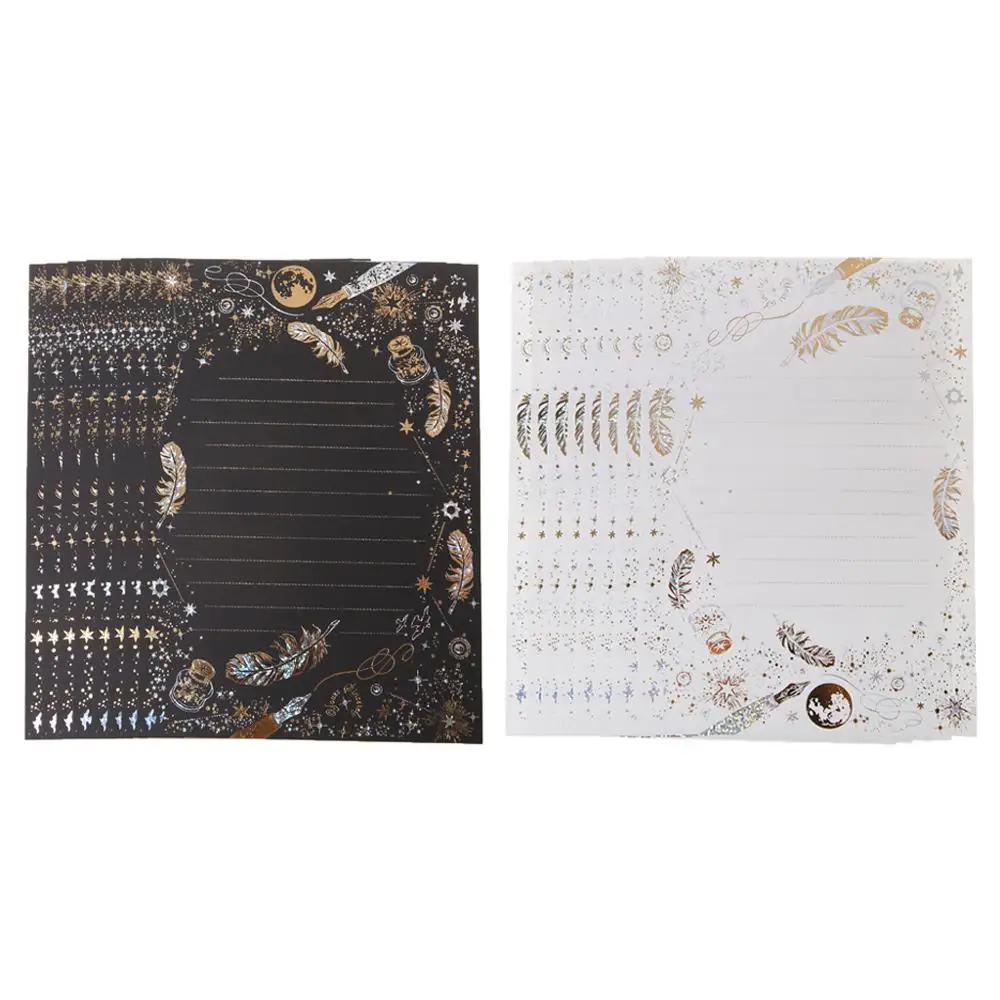 8 листов Высококачественная винтажная бронзовая перьевая бумага с буквенным