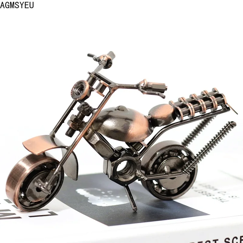 AGMSYEU Творческий Ретро металлический мотоцикл модель ручной работы Путешествия