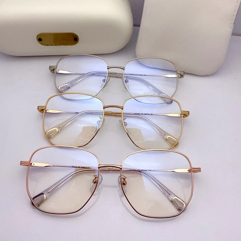 

New brand designer CE Yiyi myopia frame women's round frame retro optical frame ultra light replaceable myopia lens