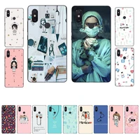 yinuoda case cartoon medicine doctor nurse phone case for xiaomi mi 8 9 10 lite pro 9se 5 6 x max 2 3 mix2s f1