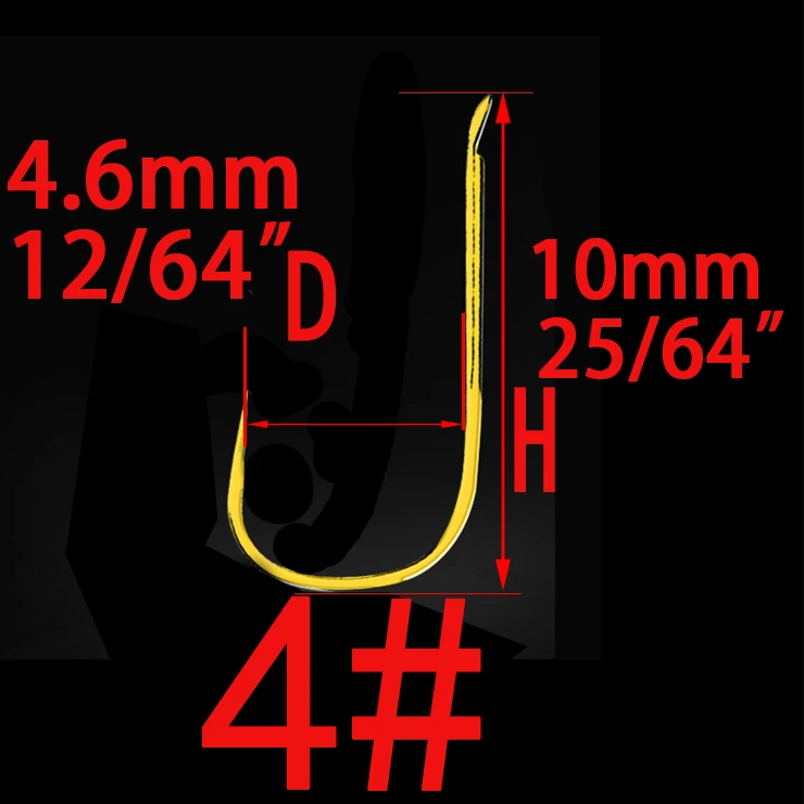 Non-barb Hook Size 4 100 шт. Размер#1-8# из высокоуглеродистой стали круглые крючки для ловли рыбы, пресноводные рыболовные крючки с отверстием, крепкие рыболовные снасти для карпа - Цвет: Non-barb Hook Size 4