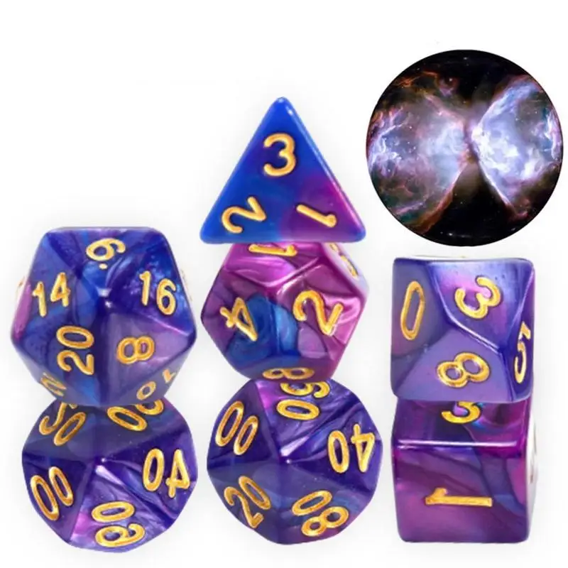 

Two-color Multi-faced Dice Set Seven Pieces Of Digital Game Be Dice Combined Set Dice Can J6A8 F5R2