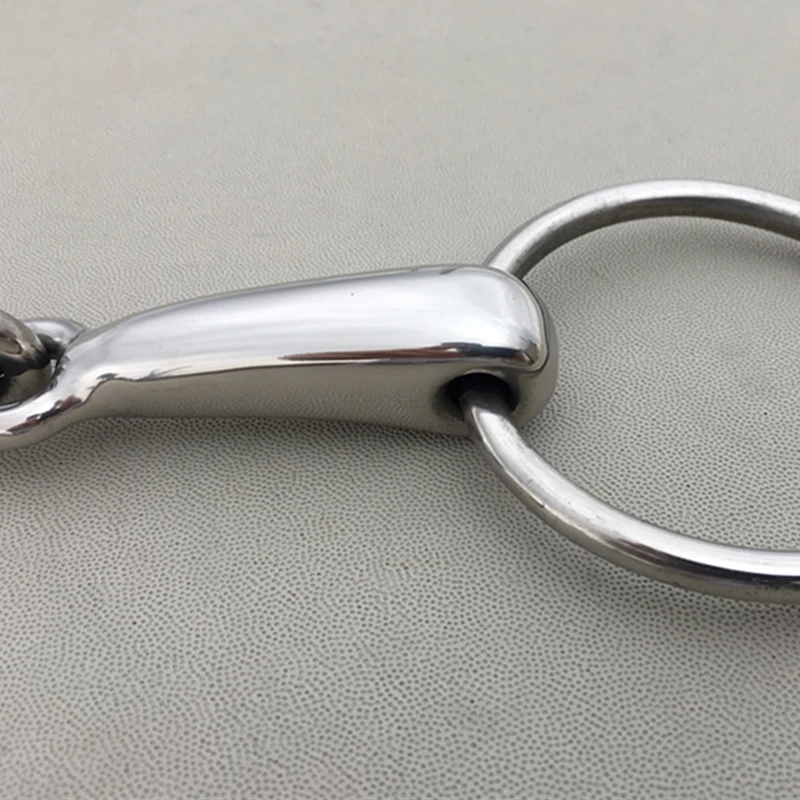 Кольцо из нержавеющей стали Snaffle Bit лошадиный полый мундштук 12 см продукция для