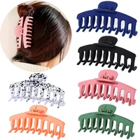 2021 women colorful solid large hair clips elegant acrylic hair pins barrette crab hiar claw for female girls hair accessories