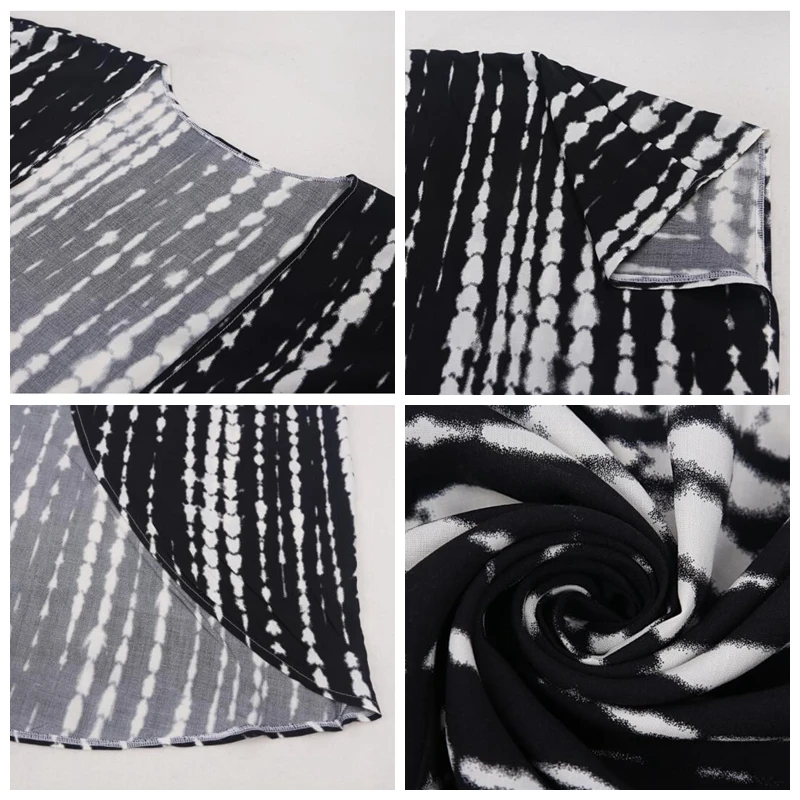 

2021 Bikini Cover-ups Black Retro Striped Self Belted Women Summer Kimono Cotton Dress Beach Wear Swim Suit Cover Up