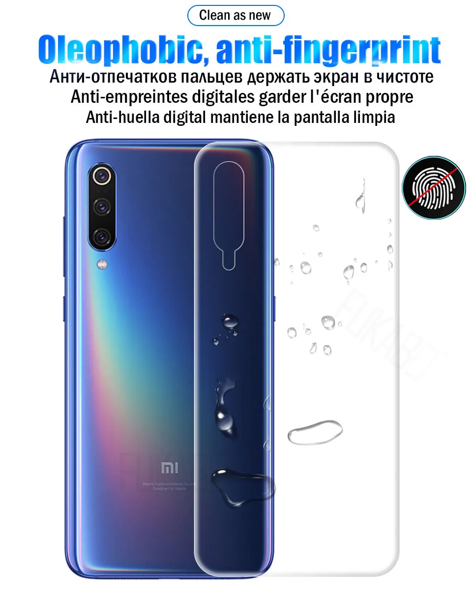 10D Передняя и задняя Гидрогелевая пленка для Xiaomi Redmi mi 9 9T 9 SE mi 8 Lite A2 A1 Защита экрана для Xiaomi mi 9 9T Pro не стекло