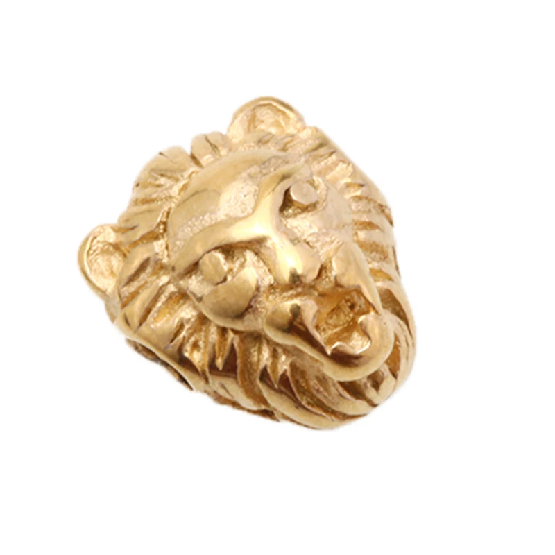 Бусины шармы бусины с львиными головками браслет ручной работы из нержавеющей