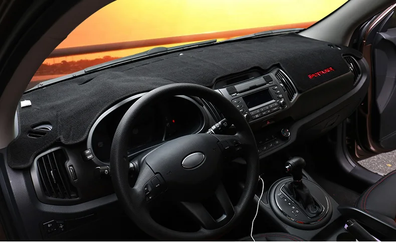 Для Kia Sportage R 2010 2011 2012 2013 для леворульных автомобилей автомобиля анти-скольжение коврик для приборной панели отражающий мат отделкой летнее уп аксессуары