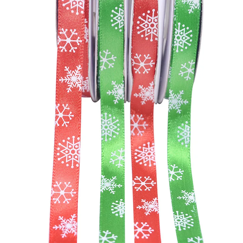 10/25 ярдов Рождественская серия атласная лента Гро ленты Рождественские шелковые