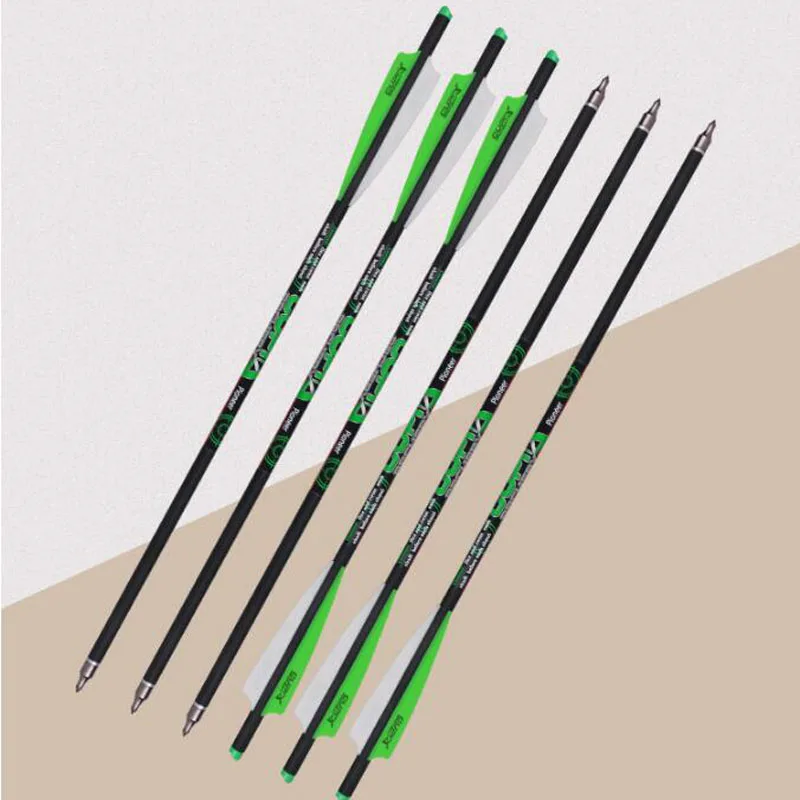 Стрелы из углеродного сплава для охоты стрелы стрельбы лука 16/17/18/20/22 дюймов 12 шт.