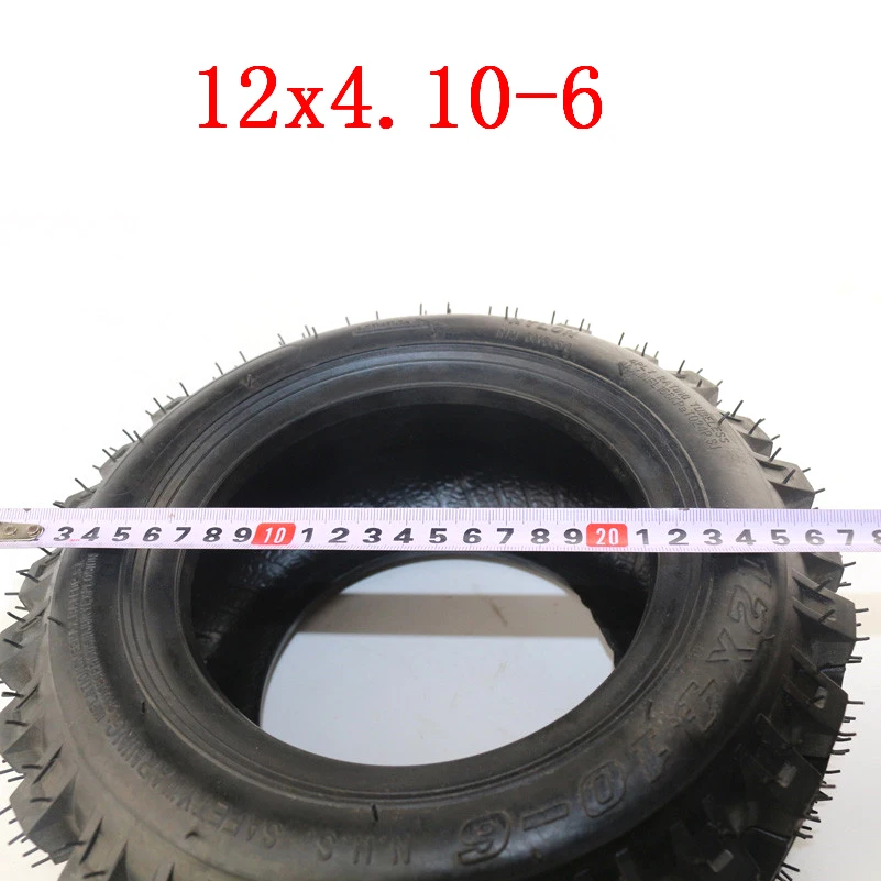 Lightning доставка 12x4.10-6 вакуумные шины ATV Quad Go Kart 47cc 49cc массивные 4 10-6 бескамерные