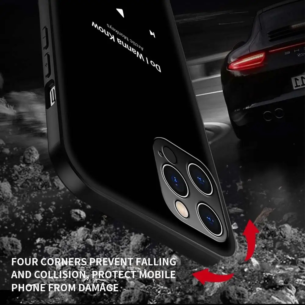 

For iPhone 11 12 Pro Max Soft Silicone Shell For iPhone 12 Mini 7 8 Plus XR XS Max X SE Phone Case Cover Arctic Monkeys Fashion