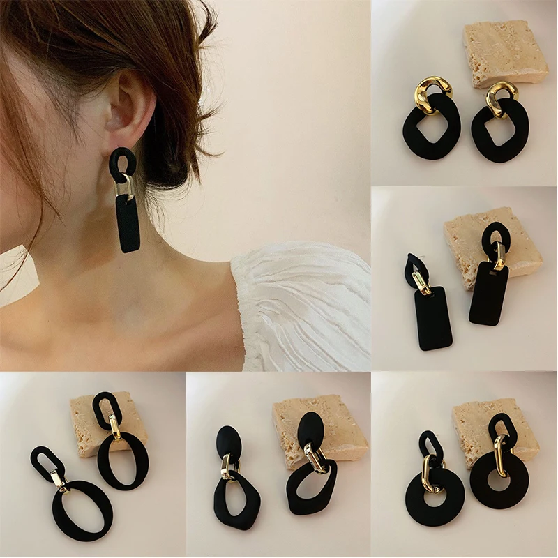 

Unusual Fashion Jewelry Earrings Earrings for Women Bohemian Boho Brincos Black Statement Geometric Dangle Drop Earings