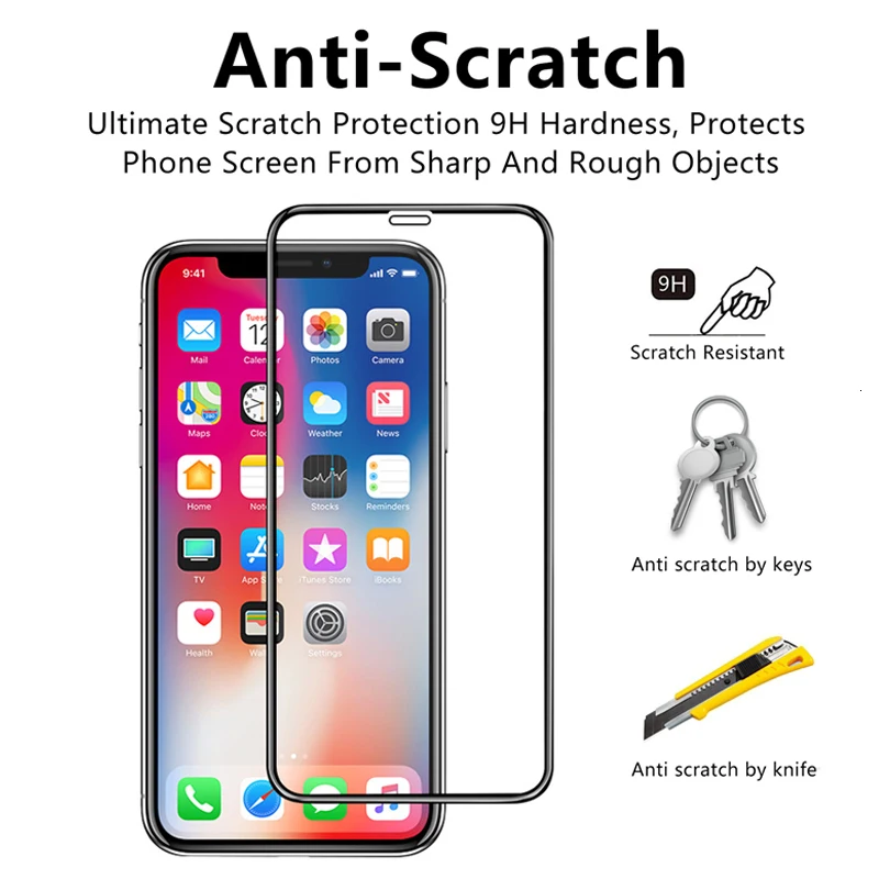 3D закаленное стекло для iphone 11 Pro Max Защита экрана X XR XS защитная пленка с жесткими