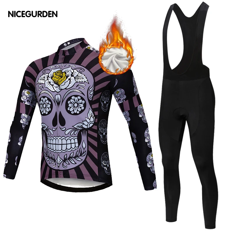 

Winter full-sleeve cycling jersey suit men's cycling sling shirt warm cycling jersey sports bike shirt windproof cycling jersey