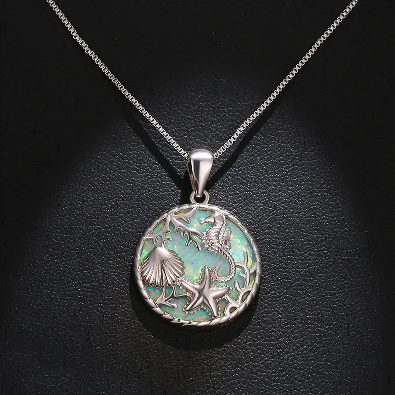 Женское ожерелье с подвеской в виде морской звезды лошади большие круглые