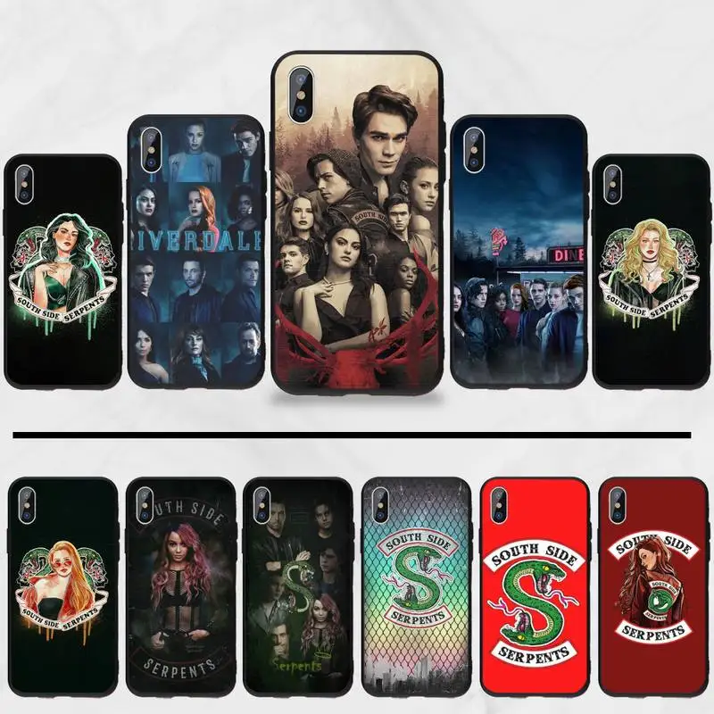 Мягкий силиконовый чехол RIVERDALE snake из ТПУ для iphone 5 5S SE 5C 6 6S 7 8 plus X XS XR 11 PRO MAX |